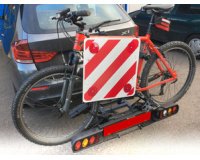 Plaat reflecterend plastic, 500x500 mm, wit/rood