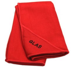 Chiffon microfibres, pour les glaces, rouge