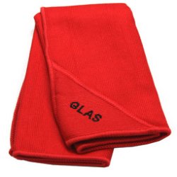 Chiffon microfibres, pour les glaces, rouge