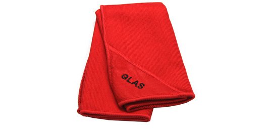 Chiffon microfibres, pour les glaces, rouge