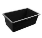 Auge de maçon, en PVC, 60 litres, noir