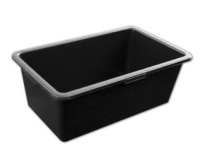 Auge de maçon, en PVC, 90 litres, noir