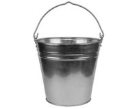 Seau en zinc, 7 litres, argent