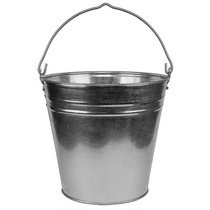 Seau en zinc, 7 litres, argent