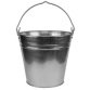 Seau en zinc, 5 litres, argent