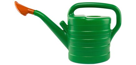 Watering can, 10 liters, green/orange