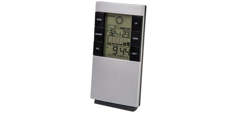 Station météo multifonction, argent/noir