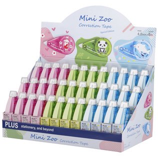 Roller correcteur 'Mini Zoo' 5mm x 6m, présentoir