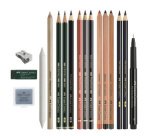 FABER-CASTELL Kit d'artiste Discovery, 17 pièces