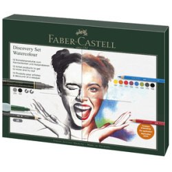 FABER-CASTELL Kit aquarelle Discovery, 12 pièces