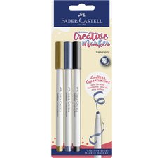FABER-CASTELL Creative Marker GOLDFABER, blister van 3