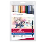 Tombow Feutre double pointe 'ABT DUAL BRUSH PEN', set de 10
