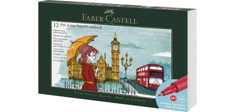 FABER-CASTELL Feutre PITT artist pen, set de 12 London