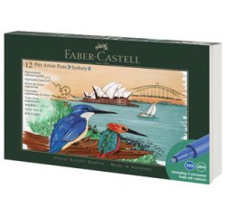 FABER-CASTELL Feutre PITT artist pen, set de 12 Sydney