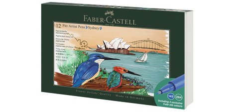 FABER-CASTELL Feutre PITT artist pen, set de 12 Sydney