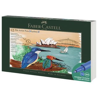 FABER-CASTELL Stift PITT artist pen, 12 stuks Sydney