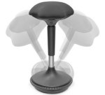 Siège assis-debout, réglable en hauteur, noir