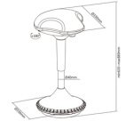 Siège assis-debout, réglable en hauteur, noir