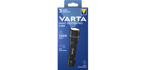 Premium flashlight 'NIGHT CUTTER PRO F20R', black