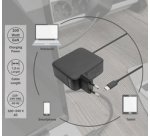 Chargeur USB-C pour laptop, 100 W GaN, noir