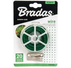 Fil de fer avec pince coupante, 30 m, vert