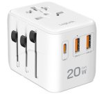 Chargeur de voyage universel (EU/AUS/US/UK), 20 W