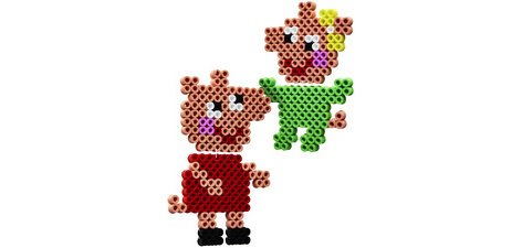 hama Perles à repasser maxi + Plaque 'Peppa & sa soeur'