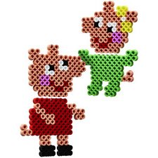 hama Perles à repasser maxi + Plaque 'Peppa & sa soeur'