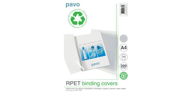 Cover sheets, A4, rPET, transparent, 0.20 mm