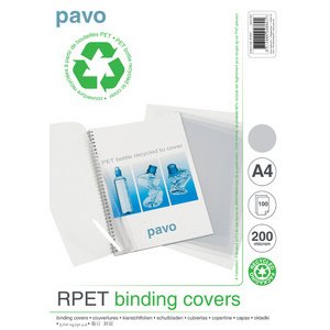 Plats de couverture, A4, rPET, transparent, 0,20 mm
