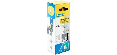 Rapid Écrou à sertir M3, en acier, dans une boîte en carton