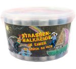 JAMASIA Craie de trottoir, seau en plastique de 50