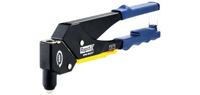 Rapid Multifunctionele klinknageltang RP60 met draaibare kop, blauw/geel