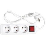 Prolongateur multiprise, 3 prises, blanc
