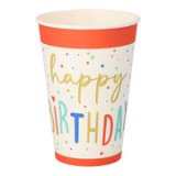 Gobelet en carton 'Happy Birthday', 0,2 l