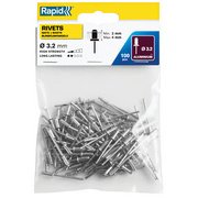 Rapid Rivet aveugle standard, 4,8 x 16 mm, en aluminium