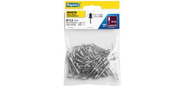 Rapid blindklink moer standaard , 4,8 x 16 mm, in aluminium.