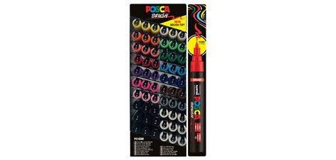 Marqueur à pigment PC-5BR BRUSH, présentoir de 60