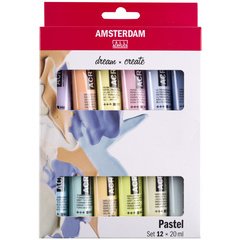 ROYAL TALENS Peinture acrylique AMSTERDAM Pastel, 12 x 20 ml