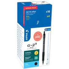Stylo roller à encre gel G-2 PLUS 05, VALUE PACK, noir