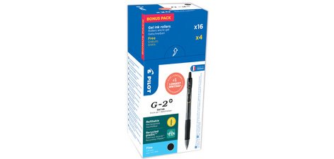 Stylo roller à encre gel G-2 PLUS 05, VALUE PACK