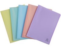 Protège-documents en polypropylène semi rigide Chromaline Pastel 100 vues - A4 - Couleurs assorties