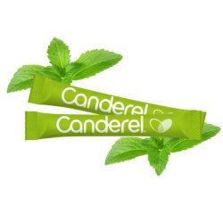 Canderel Stick Stevia, dans un présentoir en carton