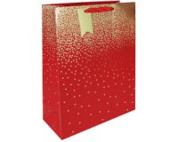 Sac cadeau de Noël 'Pluie d'étoiles rouge'