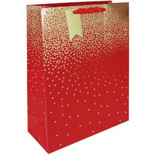Sac cadeau de Noël 'Pluie d'étoiles rouge'