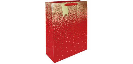 Sac cadeau de Noël 'Pluie d'étoiles rouge'