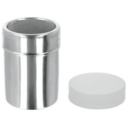 Saupoudreuse sucre/cacao, inox, argent