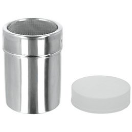 Saupoudreuse sucre/cacao, inox, argent