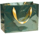 Premium sac shopping géo or/vert 32x13x24,5 cm - Vert