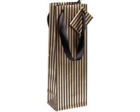 Premium, geschenktasche für flaschen, sterne, 12,5x9,5x38 cm - blau